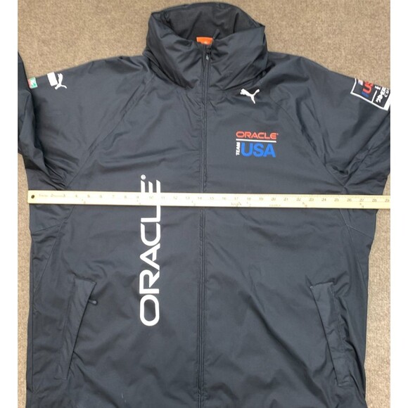 PUMA Oracle Americas Cup Jacket Mens XXL Team USA Hooded Lined Windbreaker - Picture 6 of 10